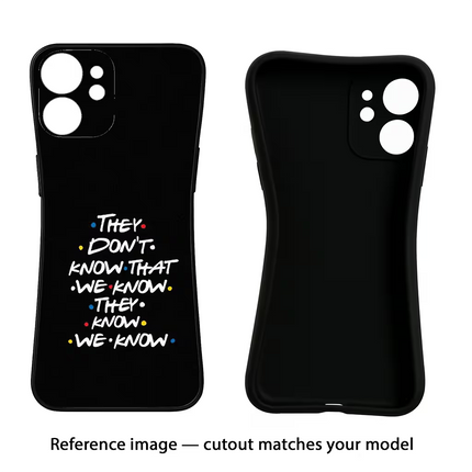 FRIENDS Dialogue Oppo Reno12 5G Black Soft Case Back Cover by Casekaro