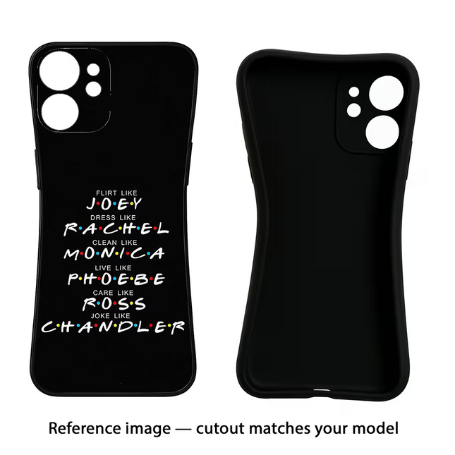 FRIENDS Character Redmi 12 5G Black Soft Case Back Cover by Casekaro