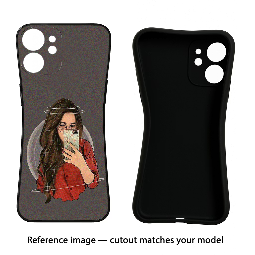 Selfie Queen iPhone 15 Plus Black Soft Case Back Cover by Casekaro