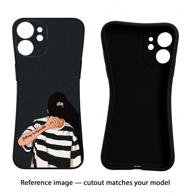 Aesthetic Boy Moto Edge 40 Neo Black Soft Case Back Cover by Casekaro