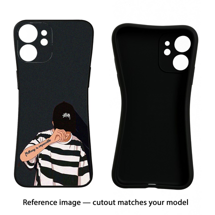 Aesthetic Boy Redmi 9 Power Black Soft Case Back Cover by Casekaro