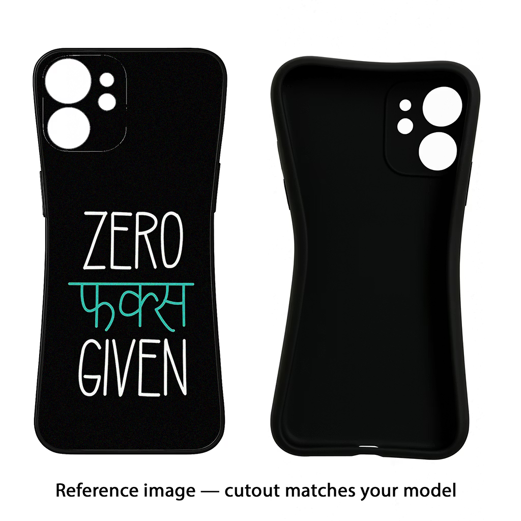 Zero Fucks Given OnePlus 12R Black Soft Case Back Cover by Casekaro