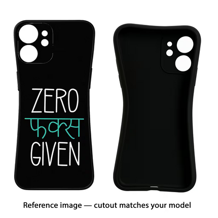 Zero Fucks Given Vivo Y16 Black Soft Case Back Cover by Casekaro
