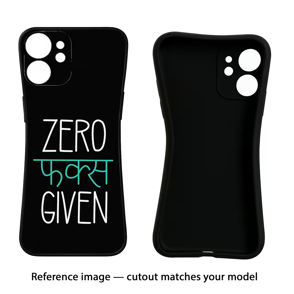 Zero Fucks Given Realme Narzo 60 Pro Black Soft Case Back Cover by Casekaro