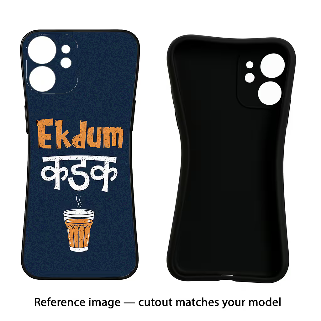 Ekdum Kadak Chai Moto Edge 50 Fusion Black Soft Case Back Cover by Casekaro
