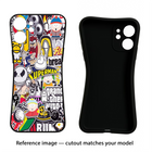 Sticker Bomb Moto G86 Power Black Soft Case Back Cover by Casekaro