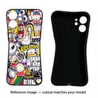 Sticker Bomb Poco C31 Black Soft Case Back Cover by Casekaro