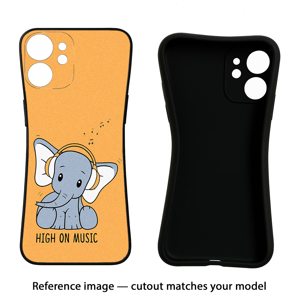 High On Music Redmi Note 14 5G Black Soft Case Back Cover by Casekaro