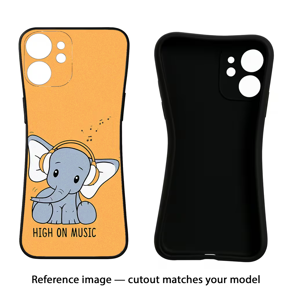 High On Music Samsung A54 5G Black Soft Case Back Cover by Casekaro