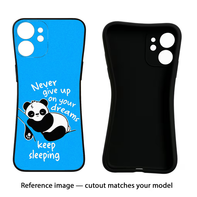 Keep Sleeping Oppo Reno12 5G Black Soft Case Back Cover by Casekaro