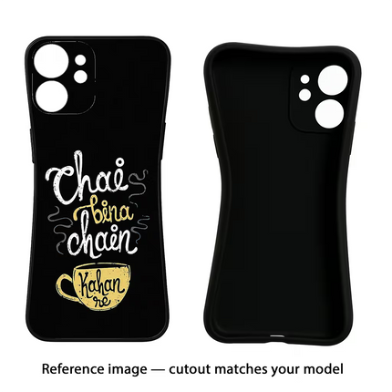 Chai Bina Chain Kaha Re Samsung A52/A52s 5G Black Soft Case Back Cover by Casekaro