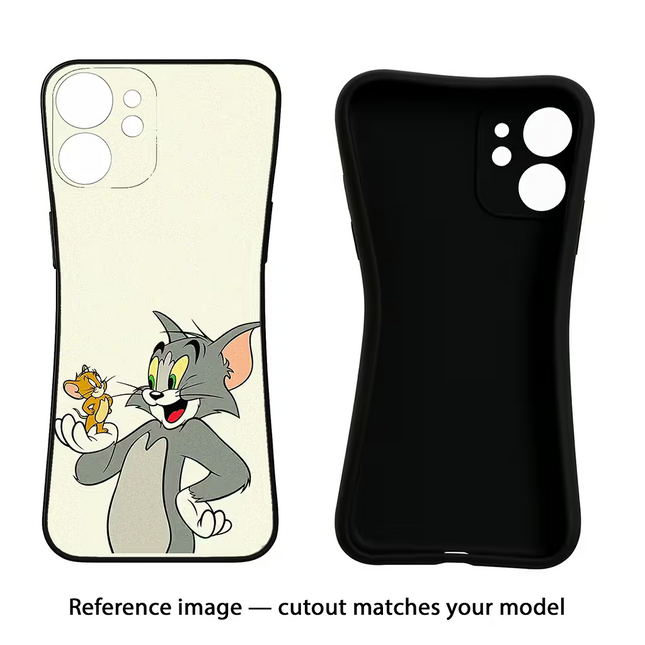 Tom & Jerry Oppo Reno13 5G Black Soft Case Back Cover by Casekaro