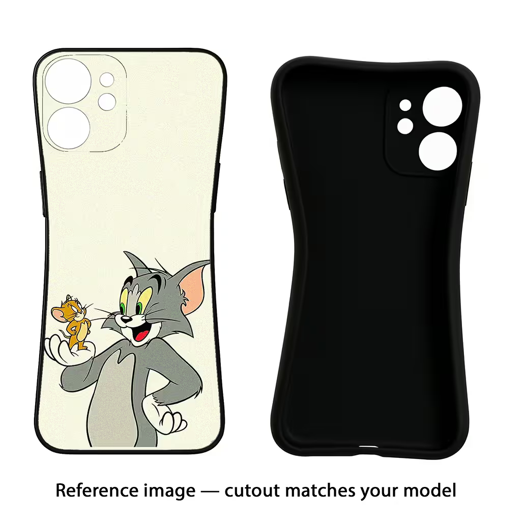 Tom & Jerry Vivo Y18/Y18e Black Soft Case Back Cover by Casekaro
