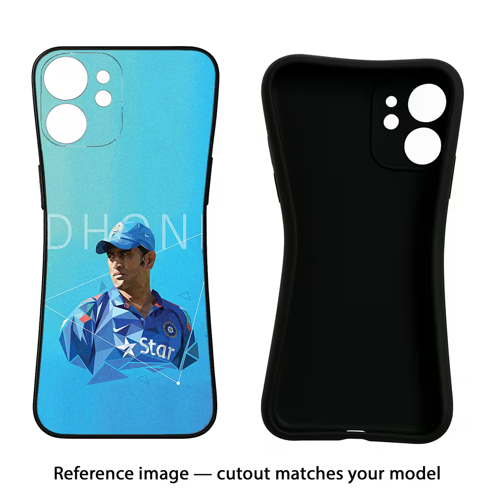 Dhoni Artwork Vivo X100 Black Soft Case Back Cover by Casekaro