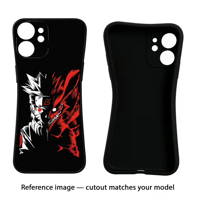 Naruto Two Face iPhone 16e Black Soft Case Back Cover by Casekaro