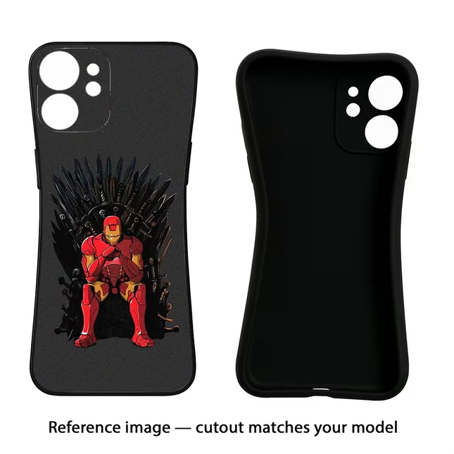 Ironman Throne iPhone 16e Black Soft Case Back Cover by Casekaro