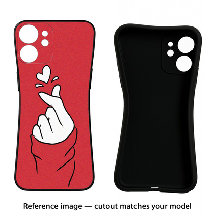 Korean Love Sign Nothing Phone 3A Black Soft Case Back Cover by Casekaro