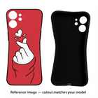 Korean Love Sign Redmi K50i Black Soft Case Back Cover by Casekaro
