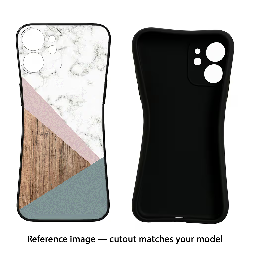 Marble wood Abstract Oppo Reno8 Pro Black Soft Case Back Cover by Casekaro