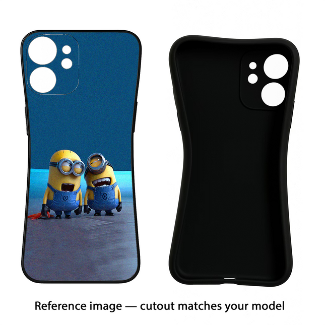 Minion Laughing Samsung S24 Ultra Black Soft Case Back Cover by Casekaro