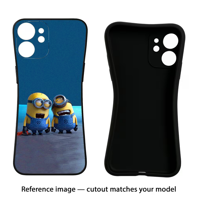 Minion Laughing Oppo A74 5G Black Soft Case Back Cover by Casekaro