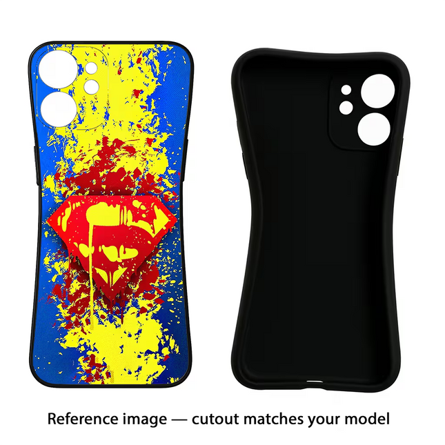 Superman logo Vivo Y16 Black Soft Case Back Cover by Casekaro