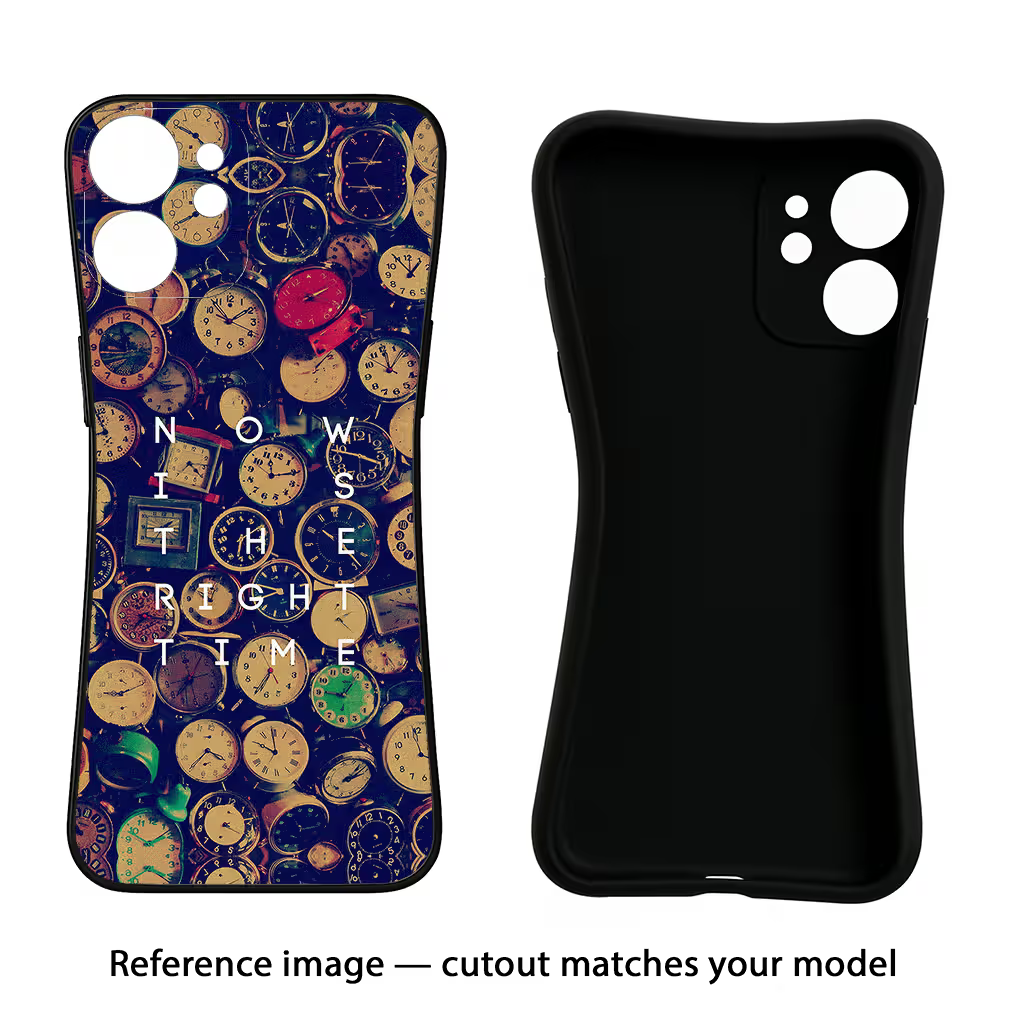 Now is the Right Time Quote Vivo V20 Pro Black Soft Case Back Cover by Casekaro