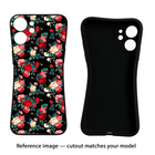 Rose Pattern Redmi Note 11/11S Black Soft Case Back Cover by Casekaro