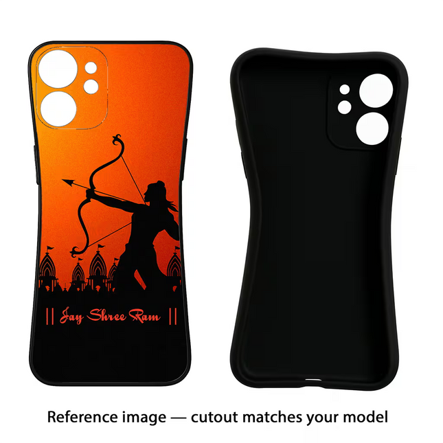 Lord Ram - 4 Realme X7 Black Soft Case Back Cover by Casekaro