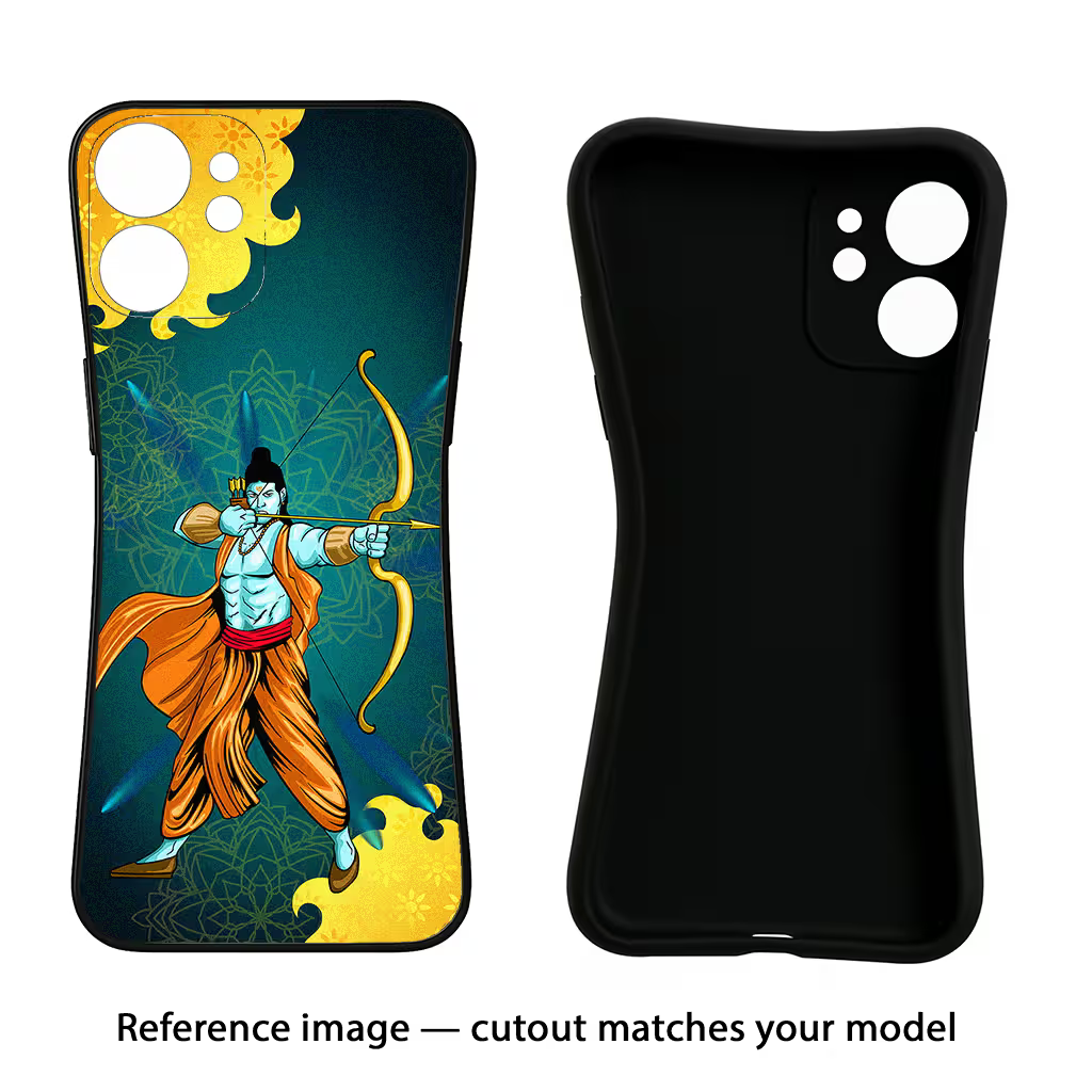 Lord Ram - 6 iQOO Z9X Black Soft Case Back Cover by Casekaro