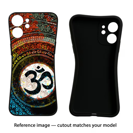 Om Cultural Vivo Y16 Black Soft Case Back Cover by Casekaro