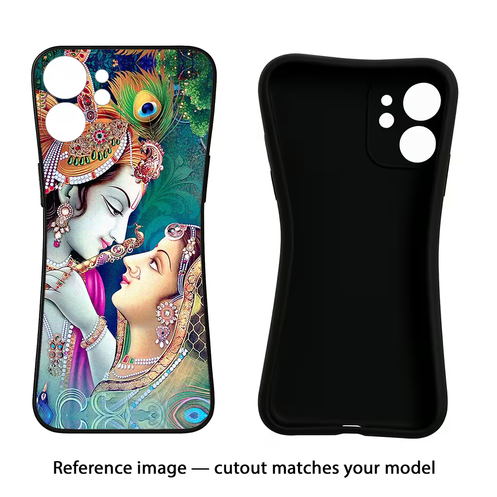 Lord Radha Krishna Poco X6 Pro Black Soft Case Back Cover by Casekaro