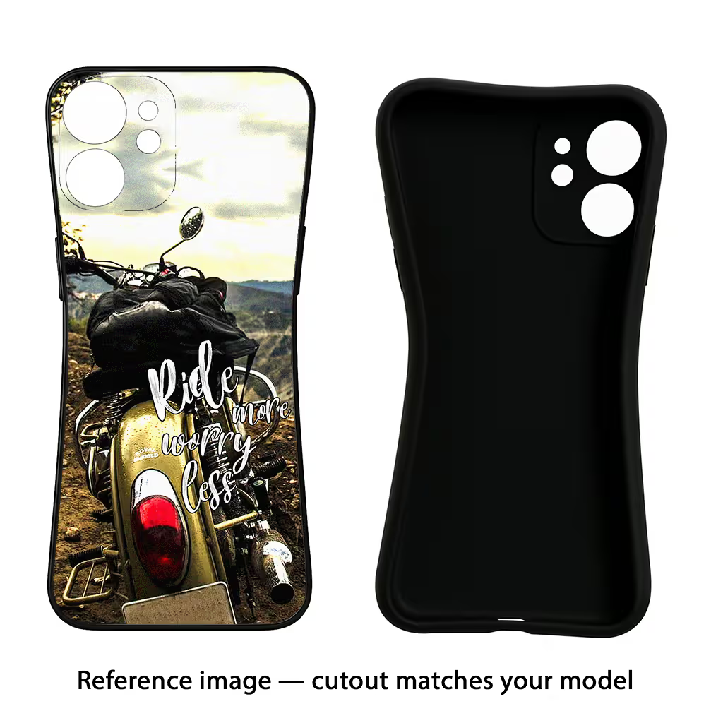 Ride More Worry Less iQOO Neo 7 Black Soft Case Back Cover by Casekaro