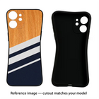 Blue and white wooden Samsung A26 Black Soft Case Back Cover by Casekaro