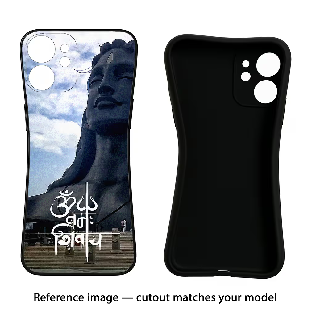 Om Namah Shivay iQOO 7 Legend 5G Black Soft Case Back Cover by Casekaro