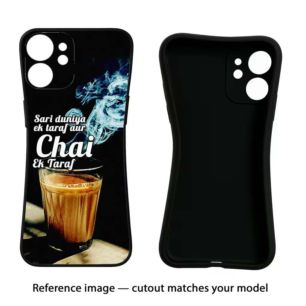 Chai Ek Taraf Quote Oppo F21 Pro 5G Black Soft Case Back Cover by Casekaro