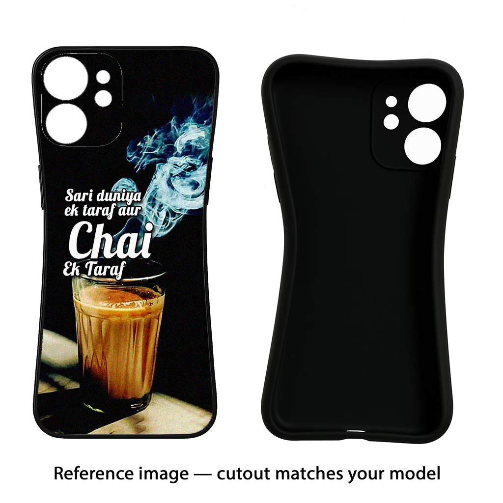 Chai Ek Taraf Quote Samsung S25 Black Soft Case Back Cover by Casekaro