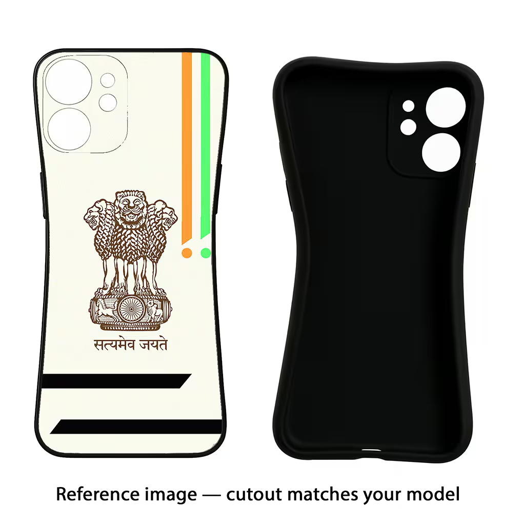 Satyamev Jayate Brown Logo Vivo X80 Black Soft Case Back Cover by Casekaro