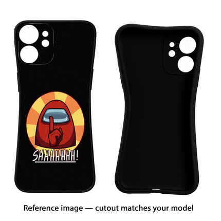 Among Us Shhh! Samsung S21 FE 5G Black Soft Case Back Cover by Casekaro