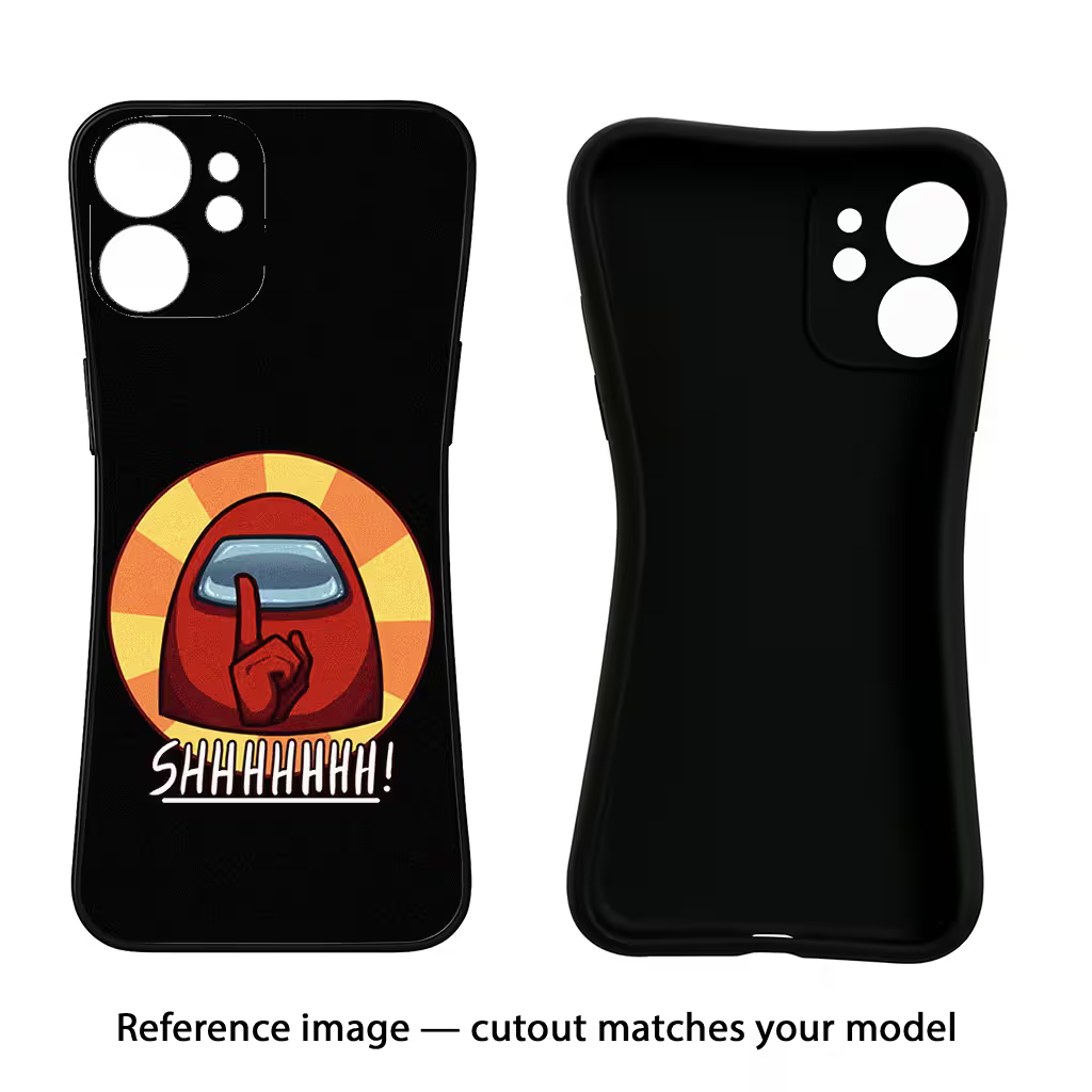 Among Us Shhh! Realme Narzo N63 Black Soft Case Back Cover by Casekaro