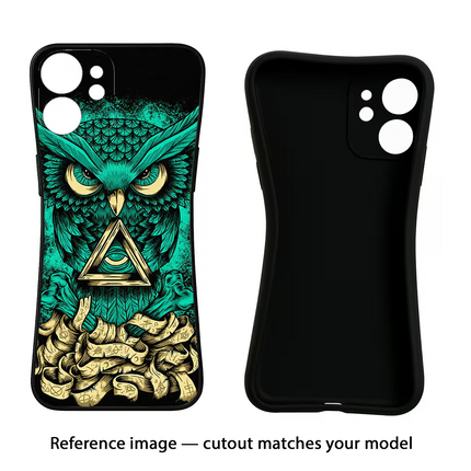 Green Owl Samsung A52/A52s 5G Black Soft Case Back Cover by Casekaro