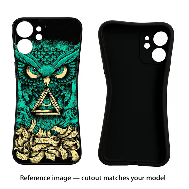 Green Owl Vivo Y16 Black Soft Case Back Cover by Casekaro