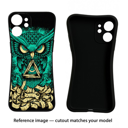 Green Owl IQOO Z7 Pro 5G Black Soft Case Back Cover by Casekaro
