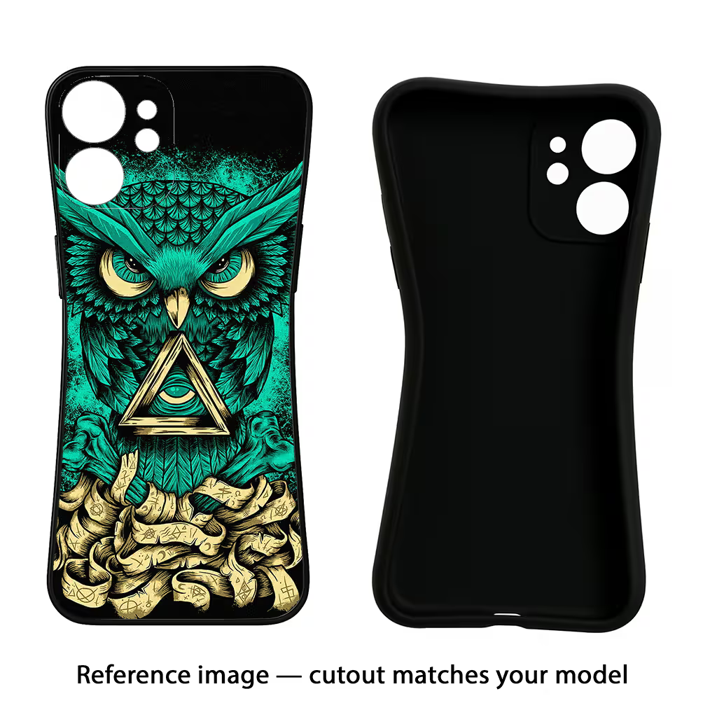 Green Owl Samsung A51 Black Soft Case Back Cover by Casekaro
