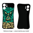 Green Owl iPhone 15 Pro Max Black Soft Case Back Cover by Casekaro