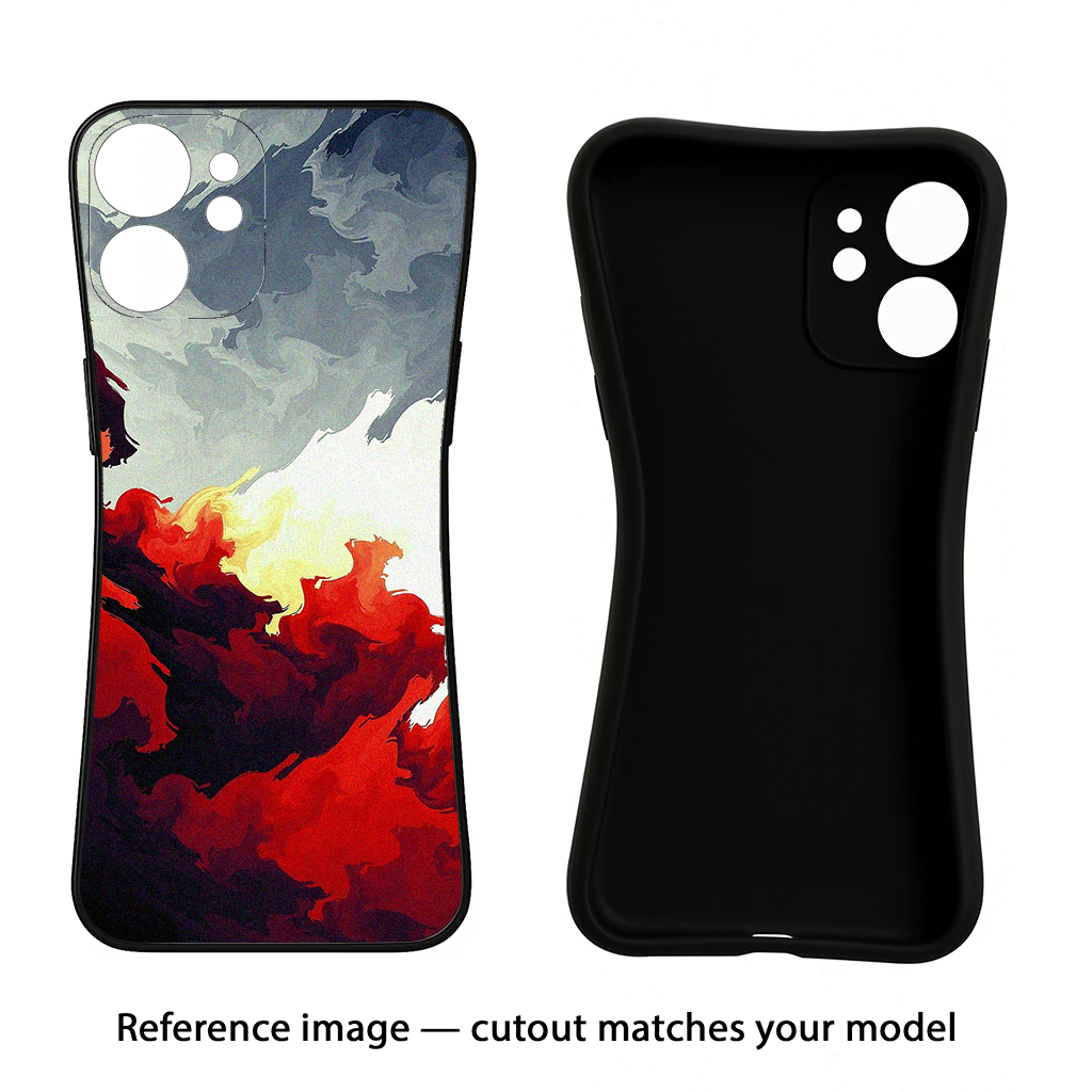 Fire Cloud Samsung S23 Ultra Black Soft Case Back Cover by Casekaro