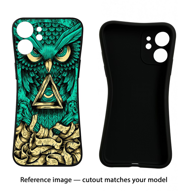 Green Owl Nothing Phone 3A Black Soft Case Back Cover by Casekaro