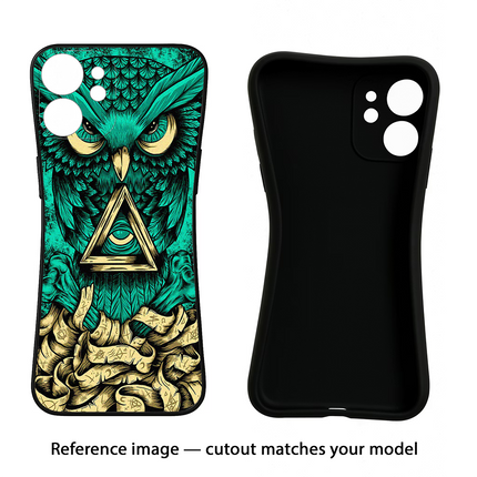 Green Owl Poco M2 Pro Black Soft Case Back Cover by Casekaro