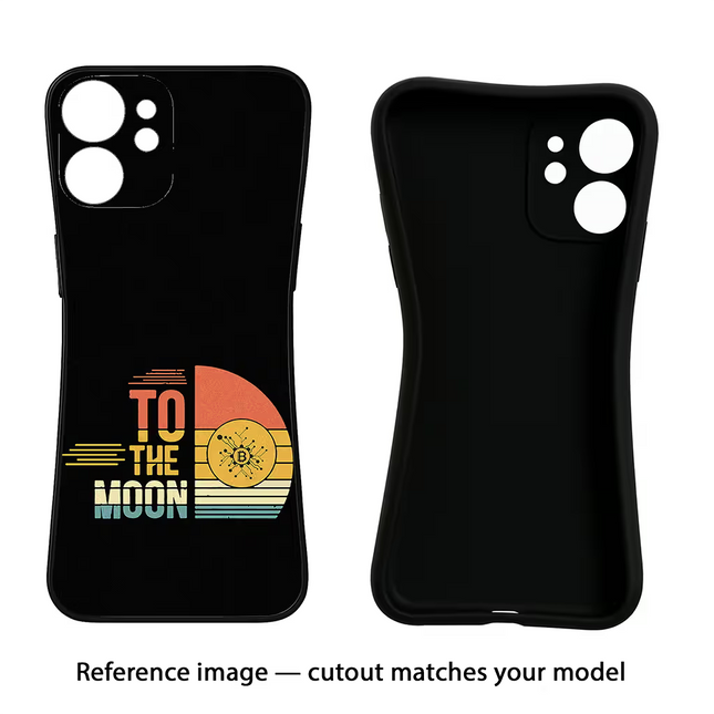 To the Moon iPhone 16e Black Soft Case Back Cover by Casekaro