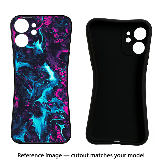 Abstract Vivo Y16 Black Soft Case Back Cover by Casekaro